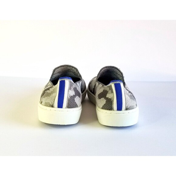 ROTHY'S Kids Slip On Sneakers Gray Camo Sz 4 36 Flat Washable Comfort Shoes - Picture 13 of 16